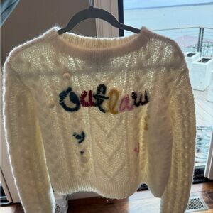 Lingua Franca “Outlaw” Sweater size small NWOT Boutique High-End Alpaca Wool